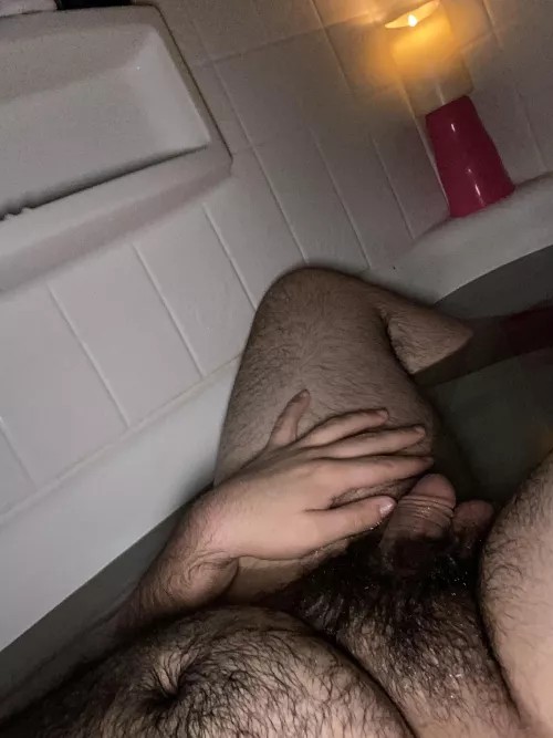 Taking a bath alone😞 but there’s always room for 2🥰