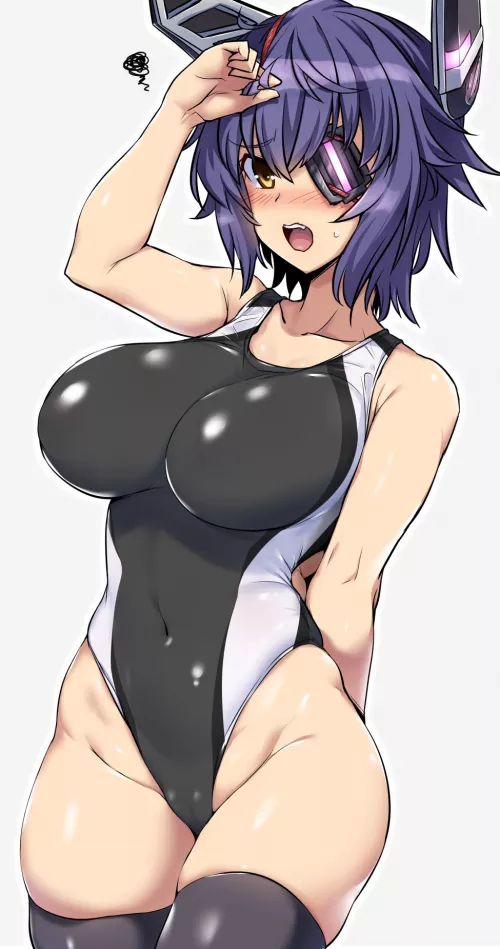 Tenryuu in a competition swimsuit (Yoshi Tama) [KanColle]
