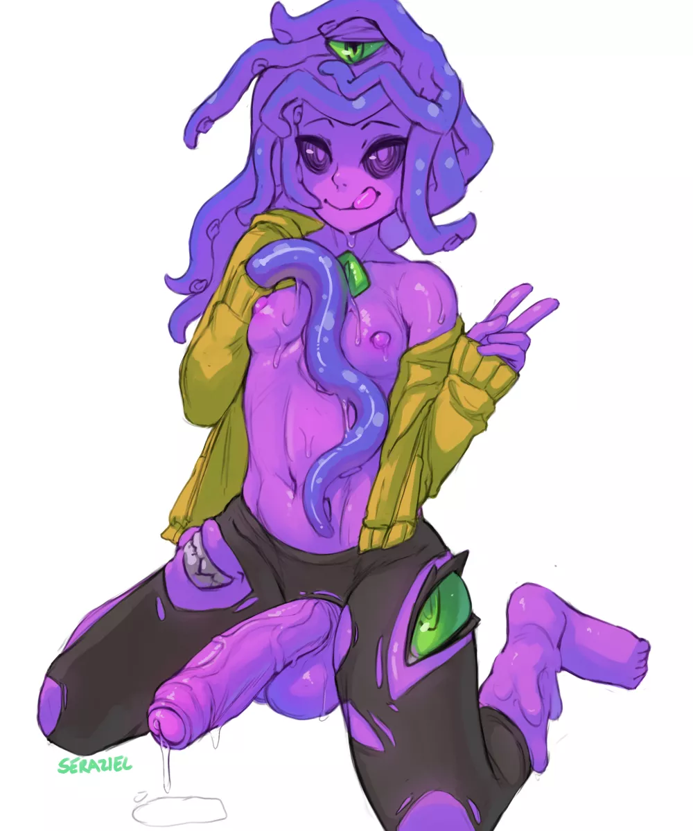 Tentacled monster girl wants to blow your mind