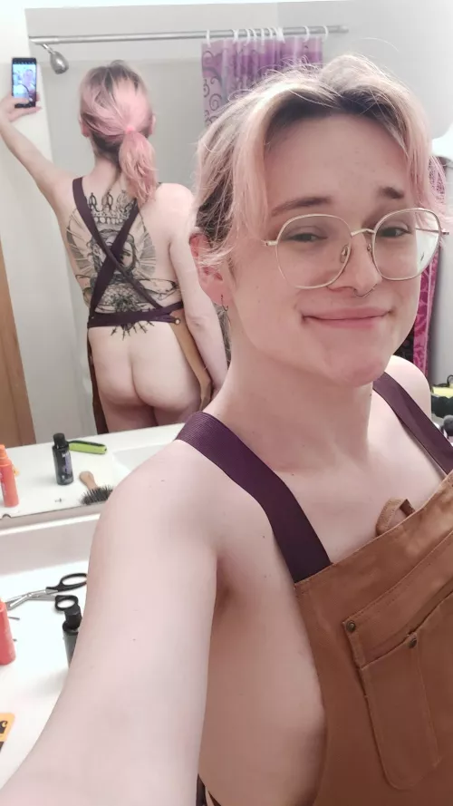 Testing out my new apron