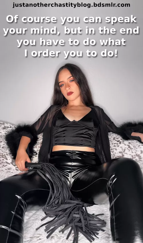 That's how it works with a dominatrix