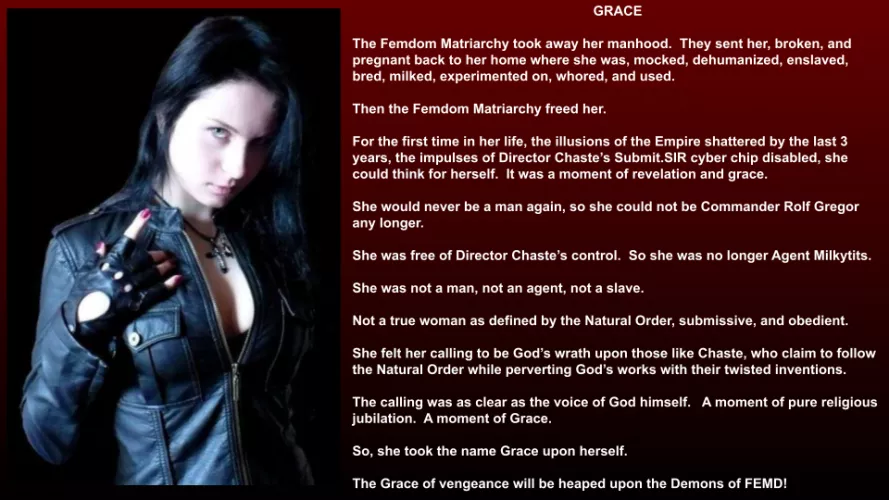 The Becoming of Grace (Link to the whole backstory in comments)