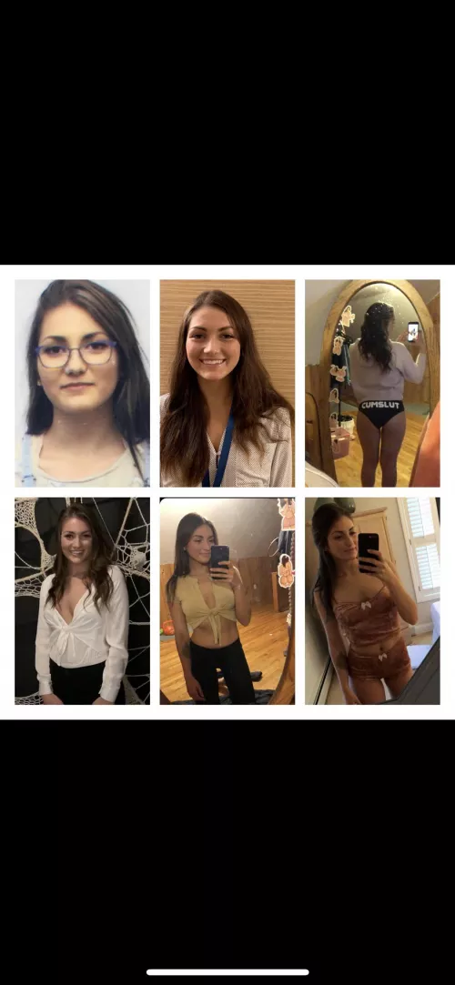 The fisrt half of my bimbofication. Changes: hypnofetish, obedience, and new lips??