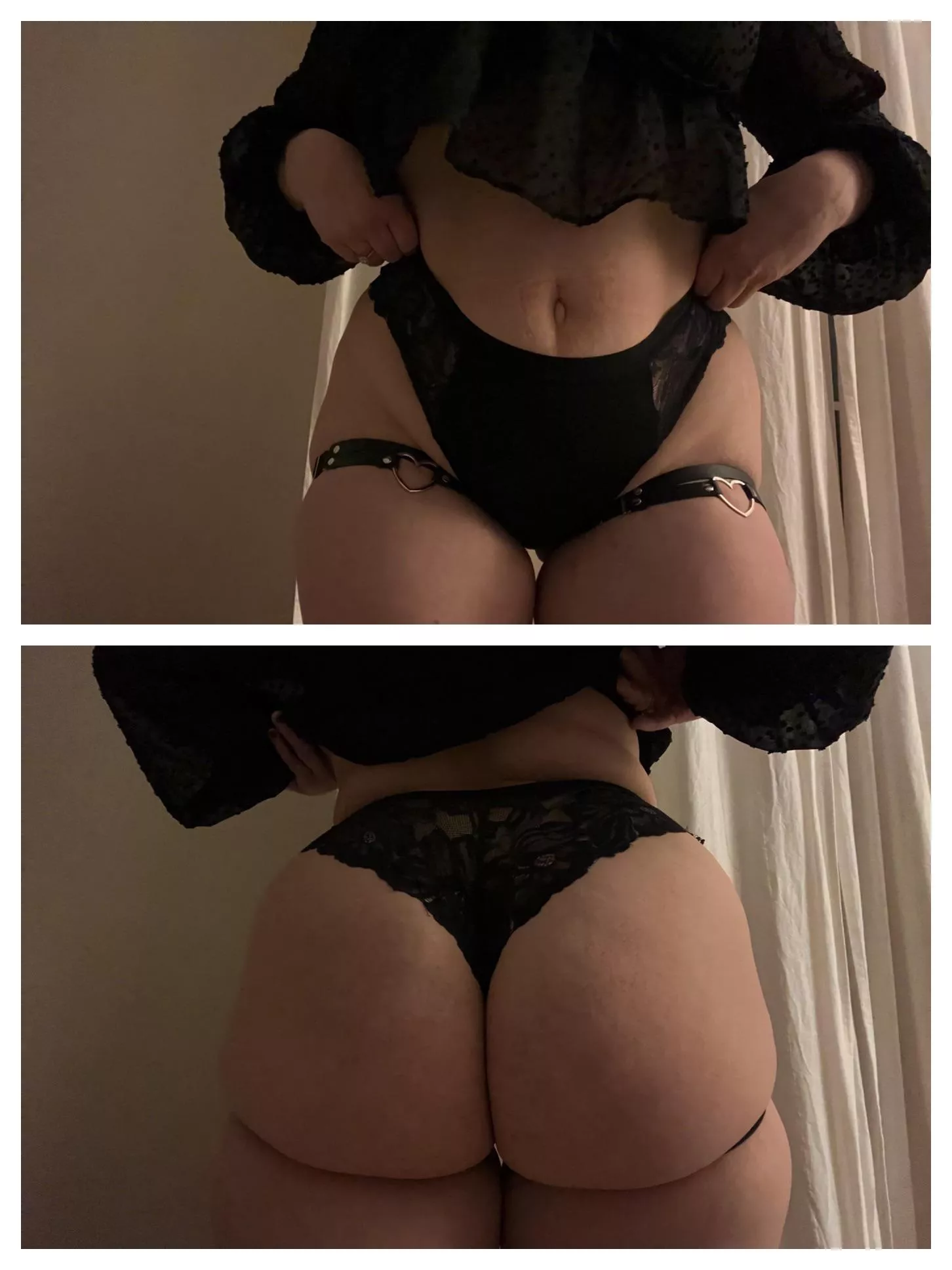 the front view and the back view 🍑