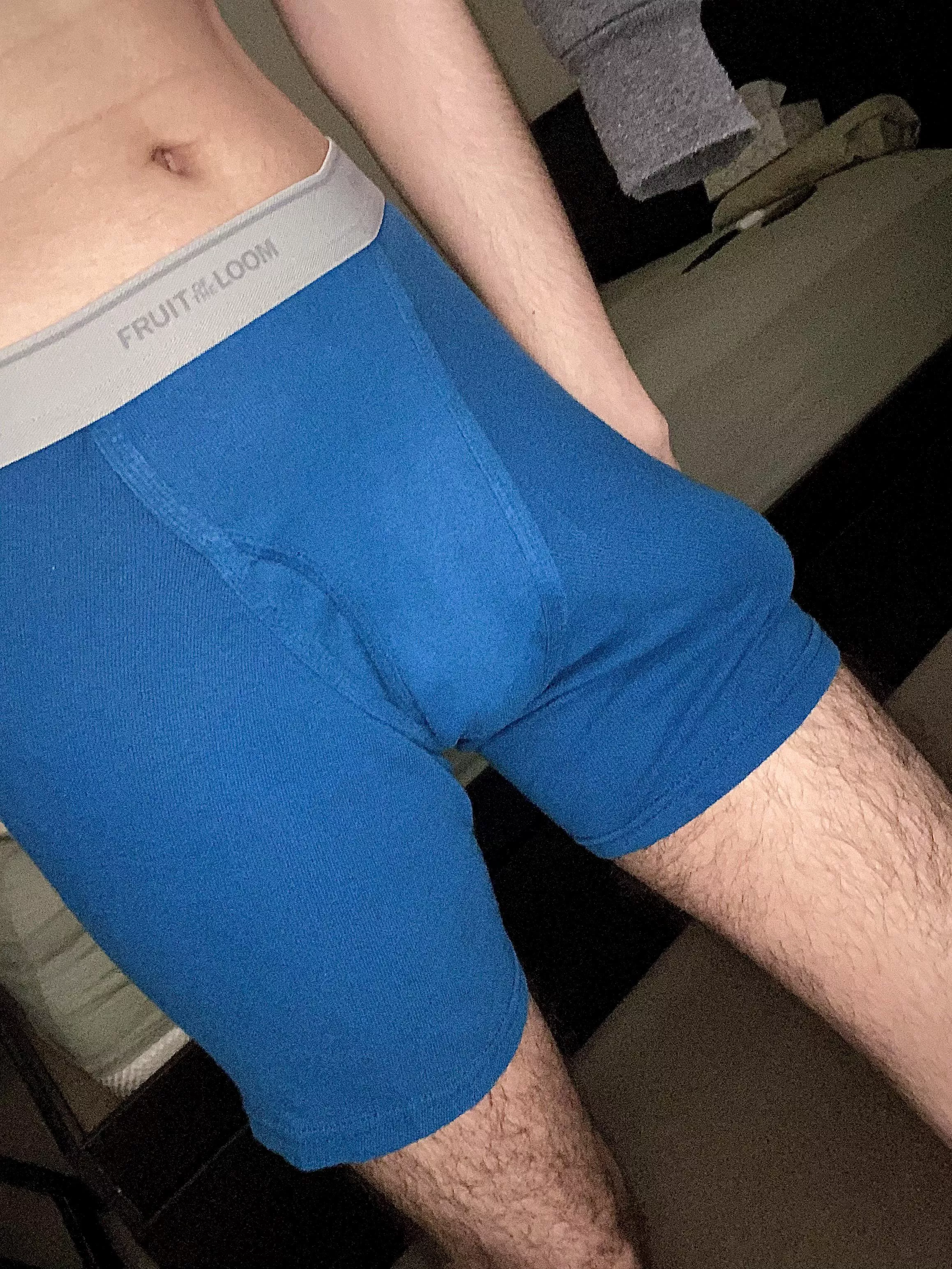 The full package bulging out