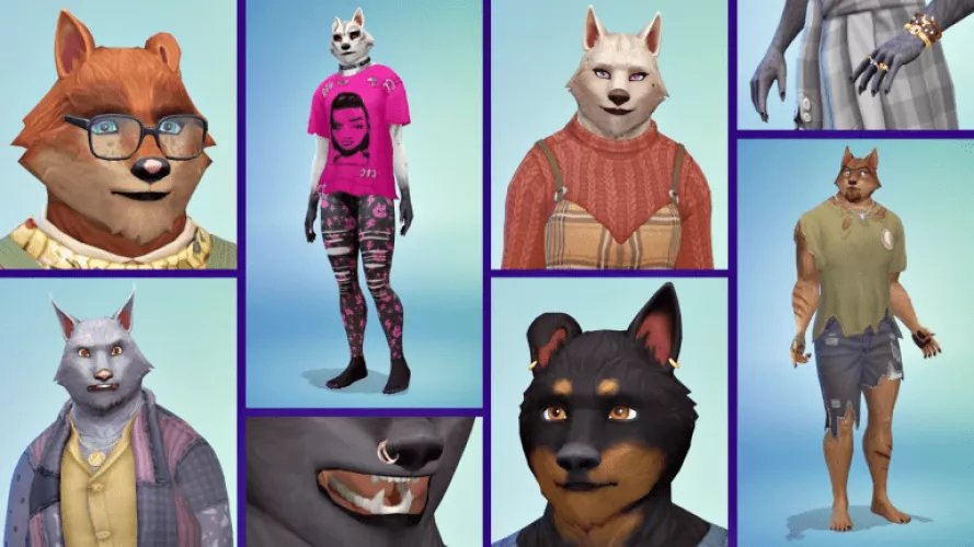 The new the sims 4 werewolves game pack added furries