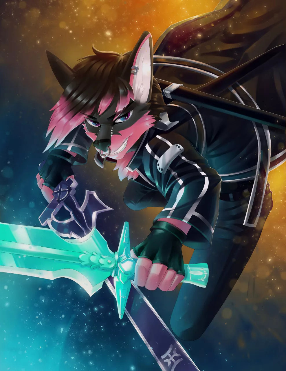 The reason I got stronger, is to survive! - Kirito ⚔ (Art by me Sparkittyart)