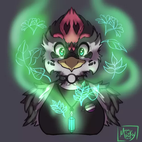 There aren't many birds around here, are there? On here! A character of a friend I drew recently!