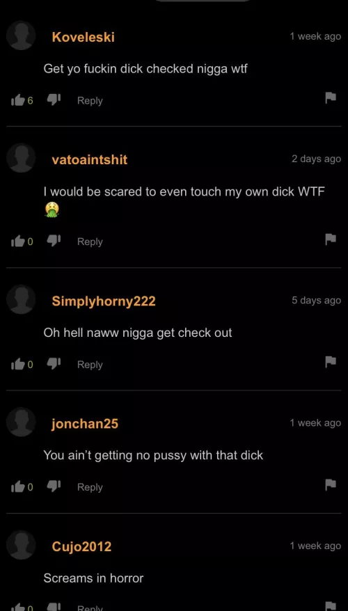 This dude had pink spots all over his dick