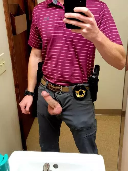 This is my current uniform...a lost less restrictive than my old one!