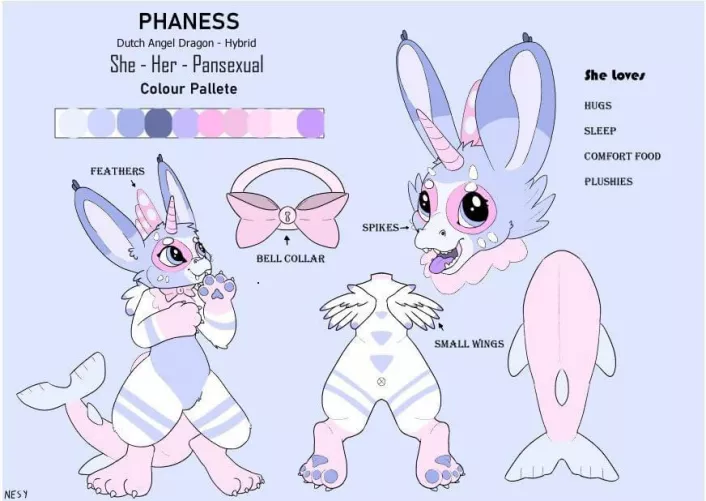 This is my first ever ref-sheet I drew for my first actual OC