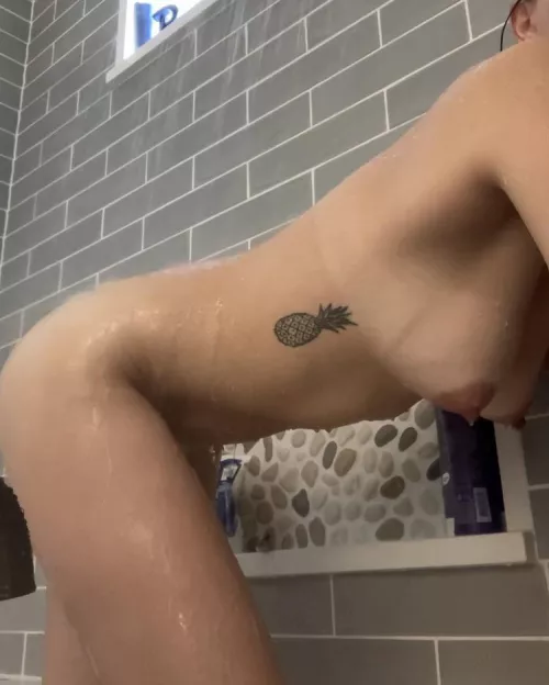 This shower feels lonely when he’s gone…