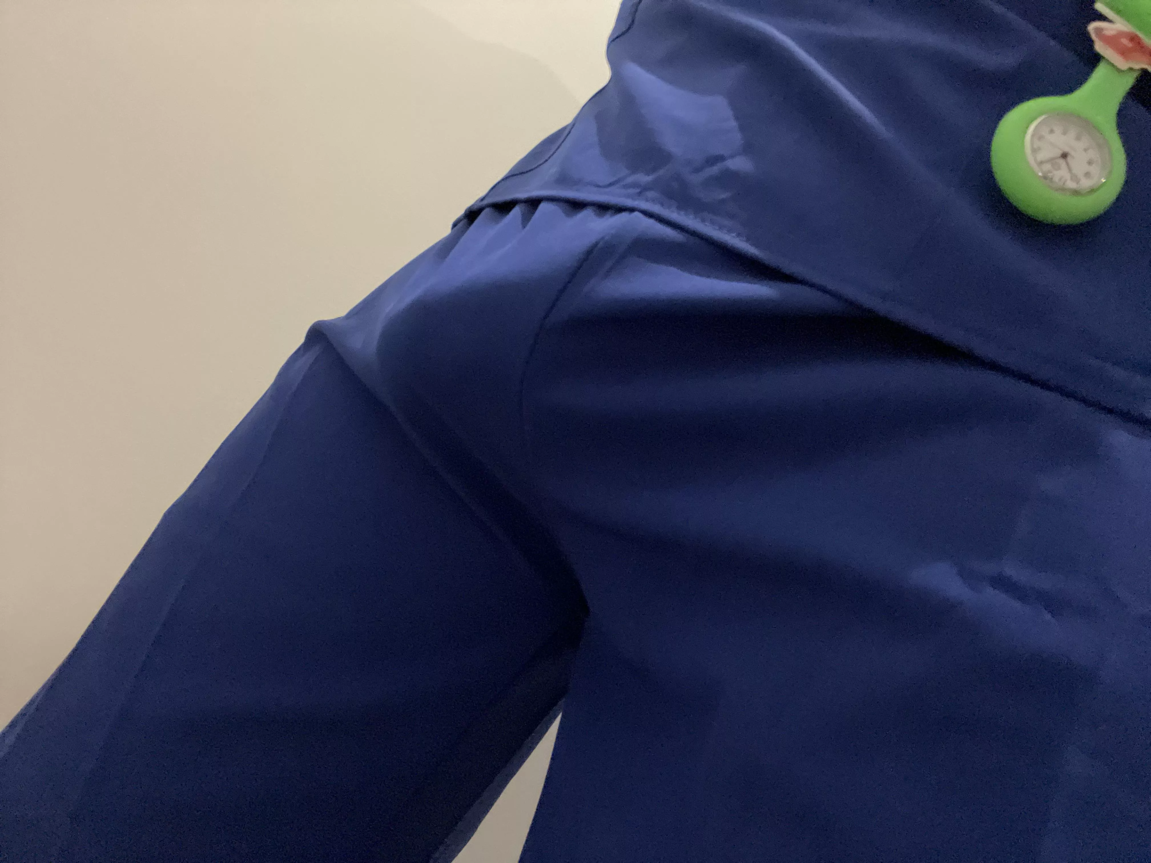 Today’s outfit is…. Blue scrubs haha