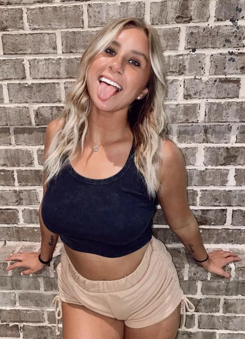 Tongue out
