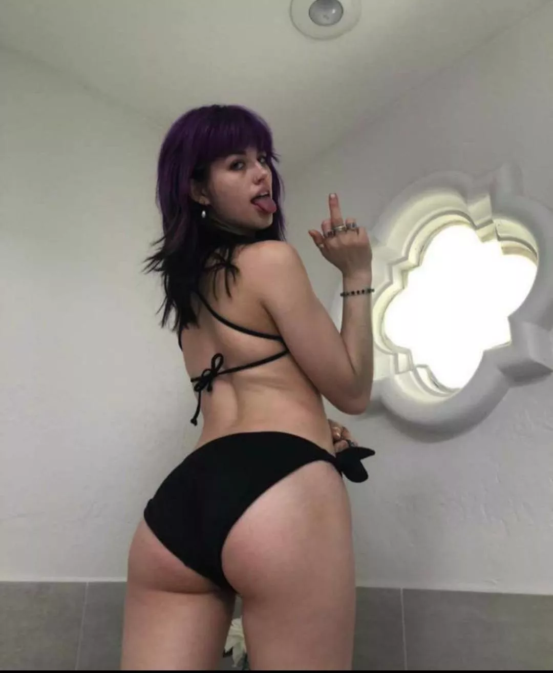 Tongue out