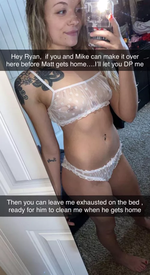 Too bad you weren’t home to see her struggle with 2 cocks