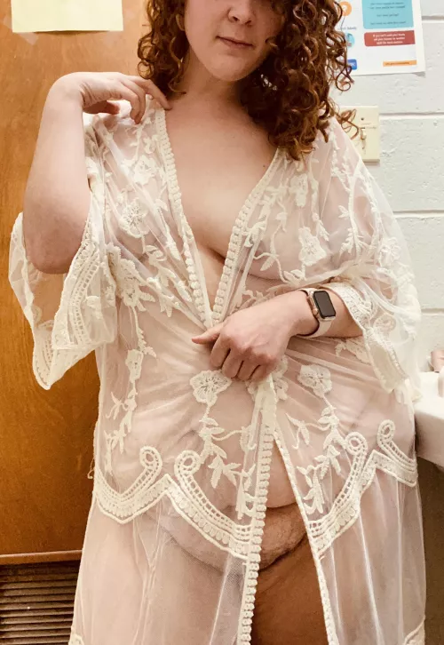 Took this nude at work for the “sheer” fun of it!