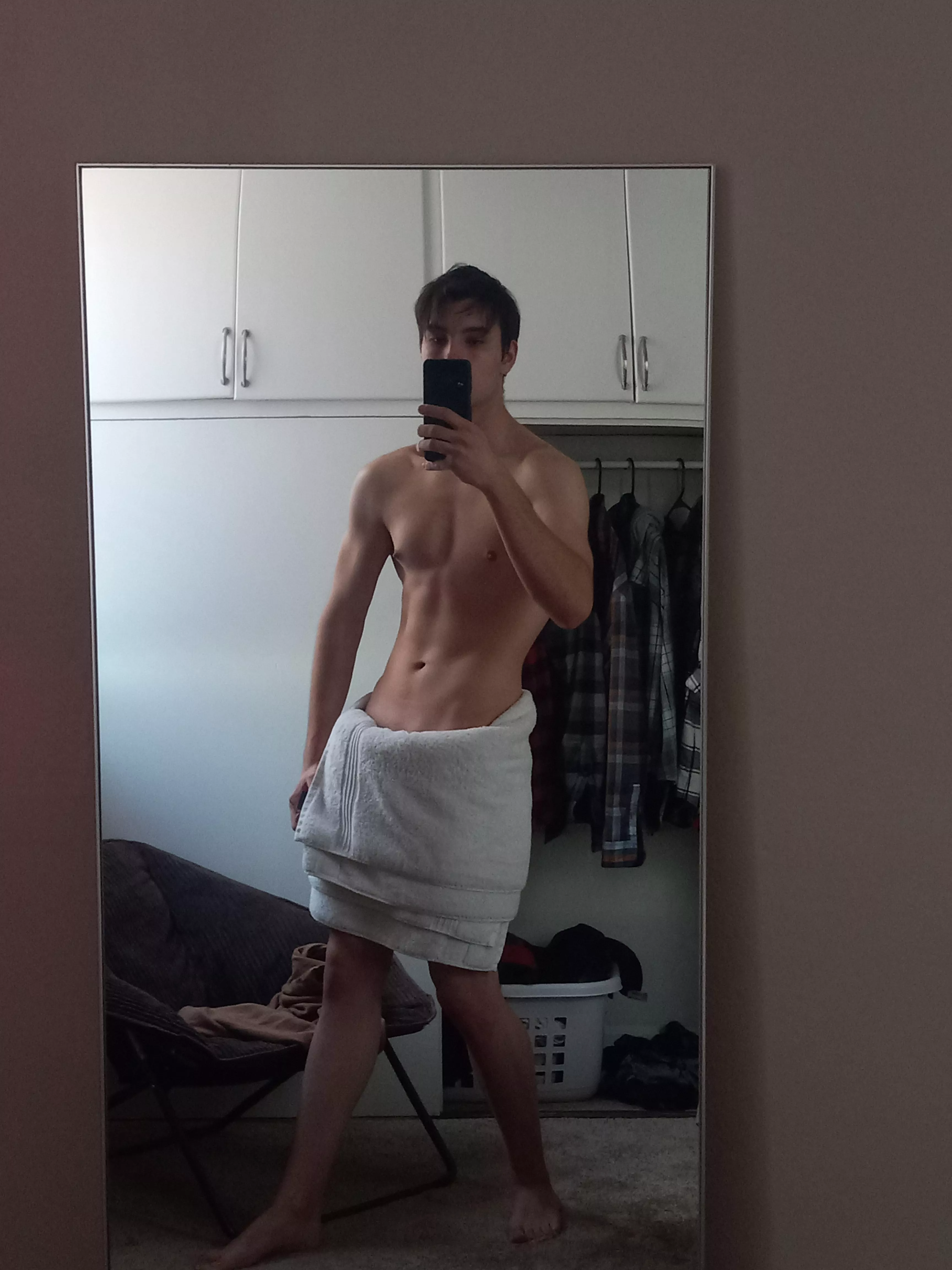 towel on or off?