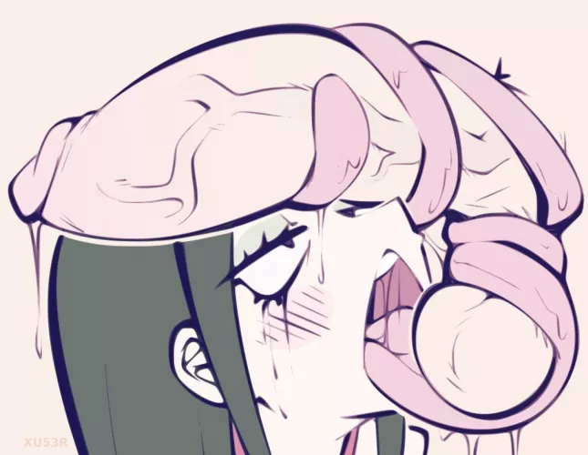 Tsuyu worshipping it with her tongue (xu53r)