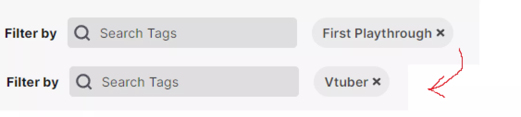 Twitch is now limiting searches to one tag at a time (excluding language).