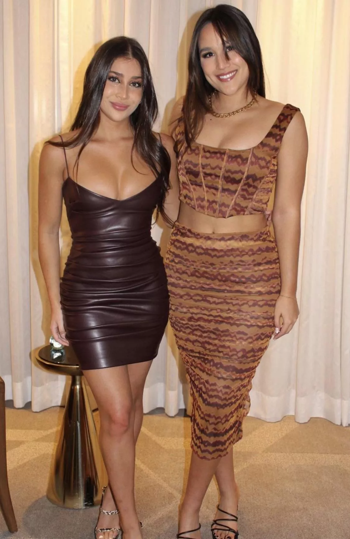 Two brunettes