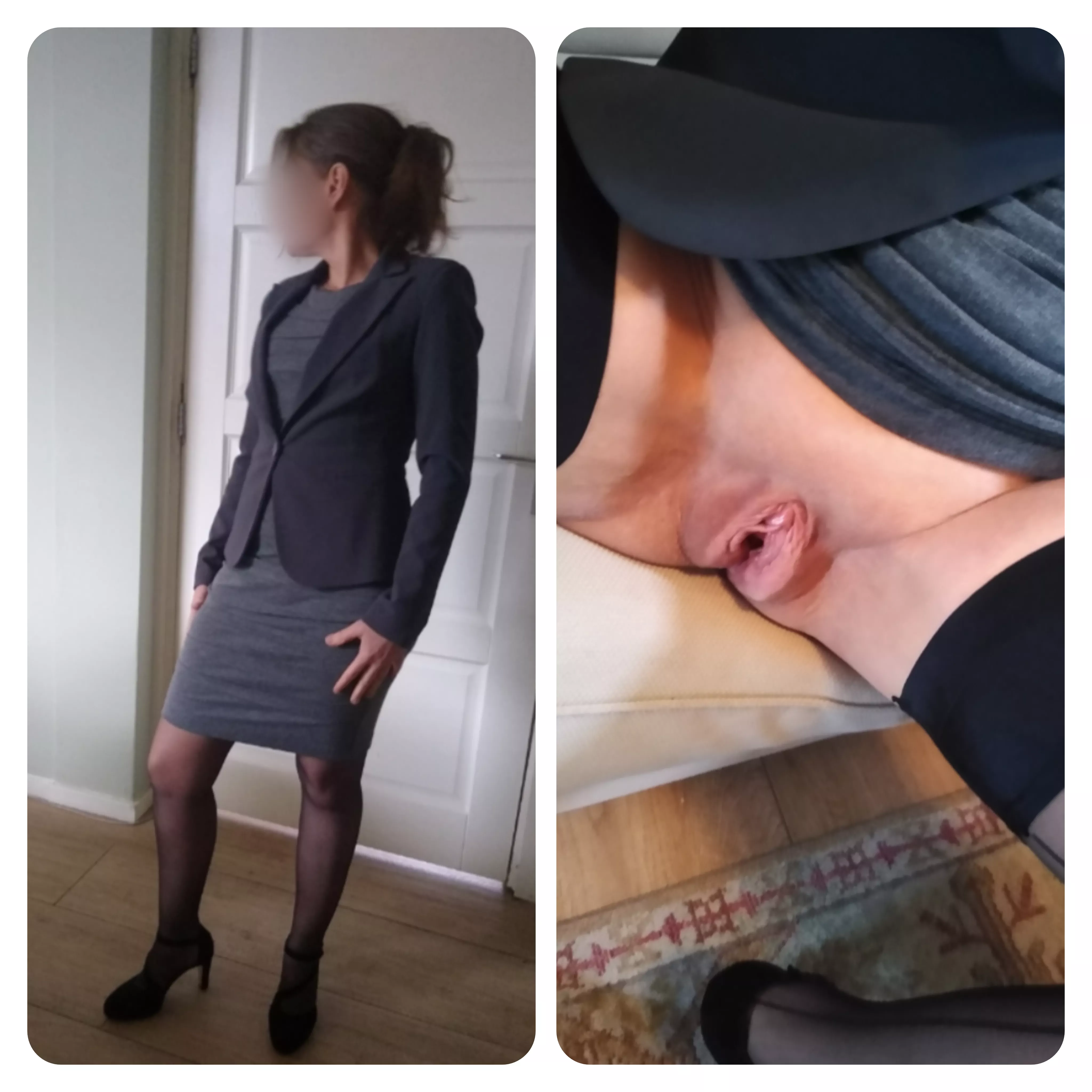 Under my neat dress...
