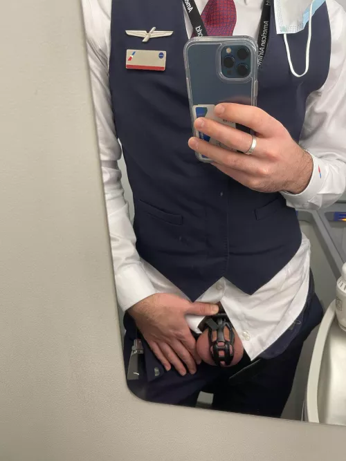 Uniformed and caged ✈️🔐