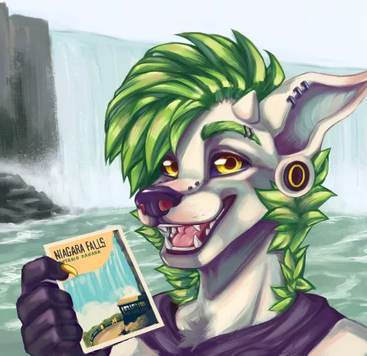 Vacation by the falls - art by me