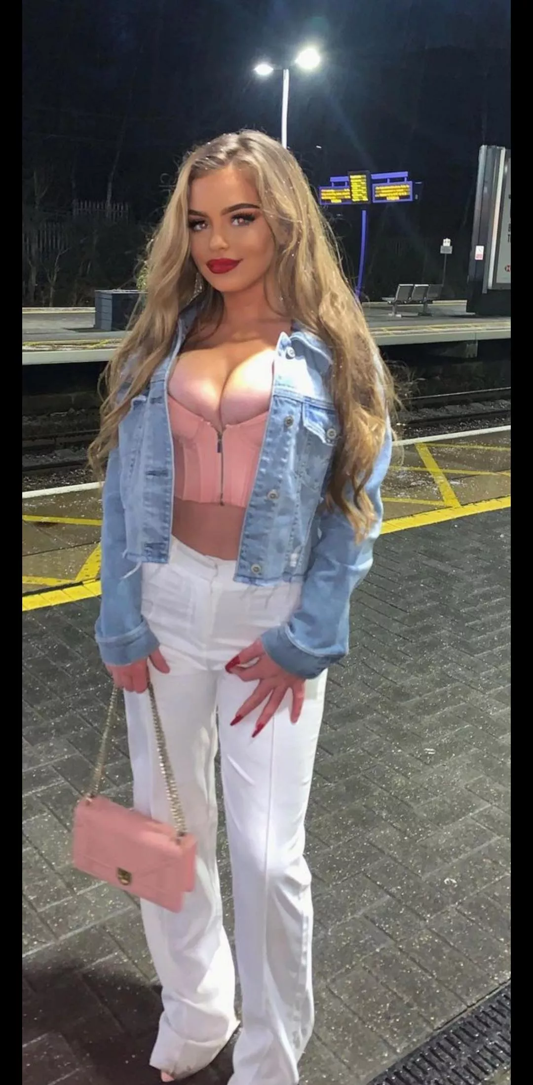 waiting for a train