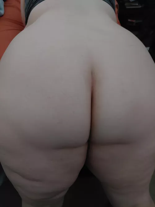 Waiting for hubby to spank my pale ass