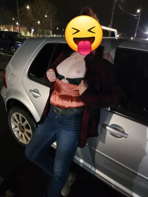 Wasn't an empty parking lot 😈 a few people got a show