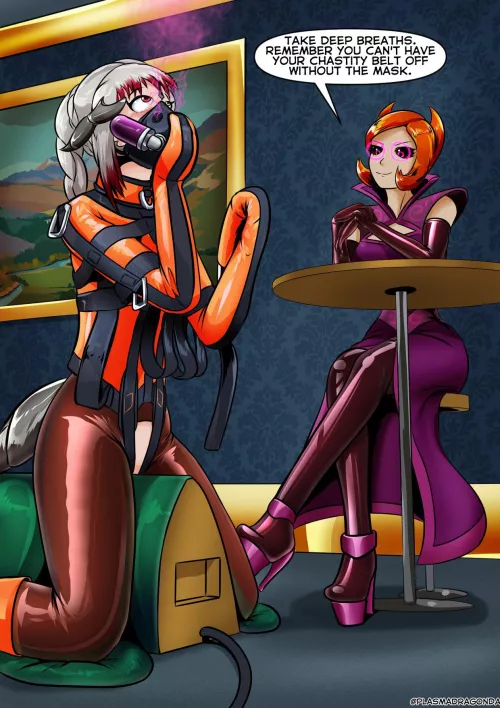 Watching her plaything