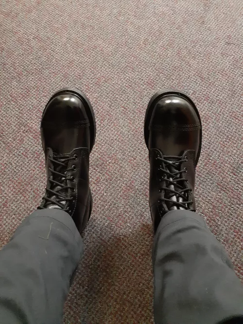 Wearing my Corcoran jump boots 🥾