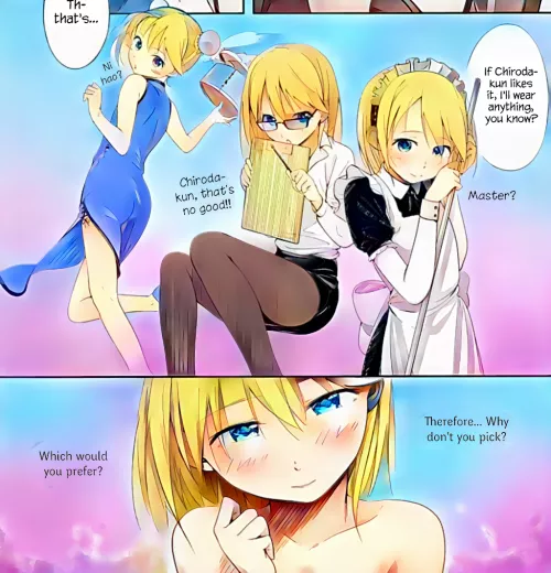 What a waifu 😍 or a husbandu 🤨? Kobinata Shin (Kohinata Makoto) [Trap Heroine manga (Torappu Hiroin)] AI colorized