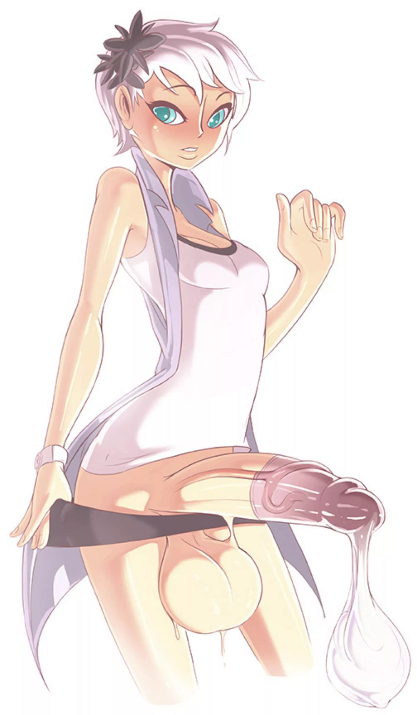 What do you mean my dress is too short for this university? It's the perfect length! I'm even wearing a condom to keep my cock from leaking everywhere too! (necrosmos) What do you mean my dress is too short for this university? It's the perfect length! I'm even wearing a condom to keep my cock from leaking everywhere too! (necrosmos)