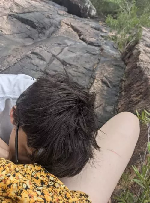 When he can't wait until we get home to taste me (m)(f)