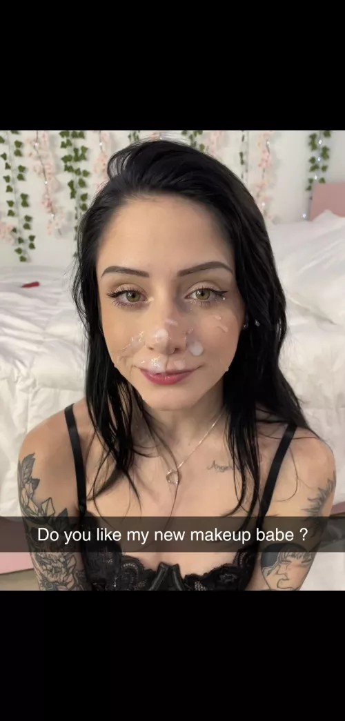 when you gf trys some new makeup