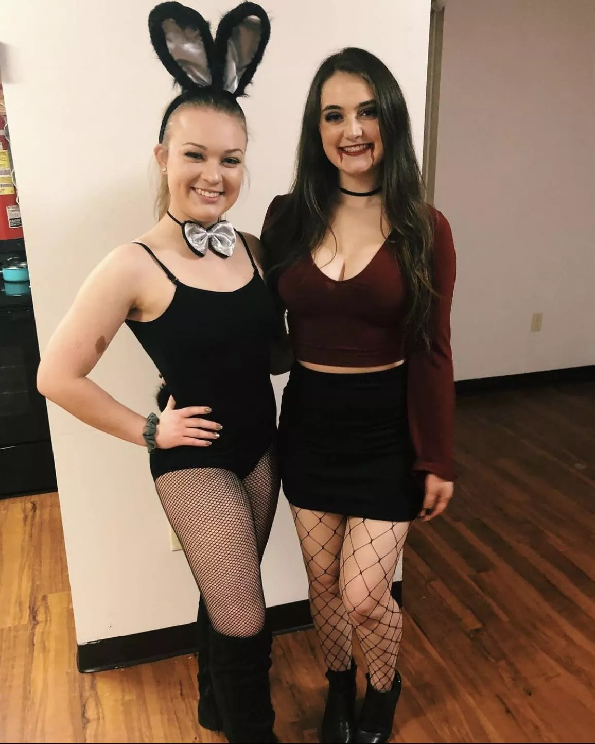 Which Halloween girl are you filling up with cum, bunny or vampire?