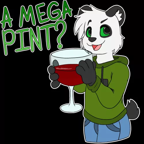 Who wants a MEGA pint of wine? (Art by me)