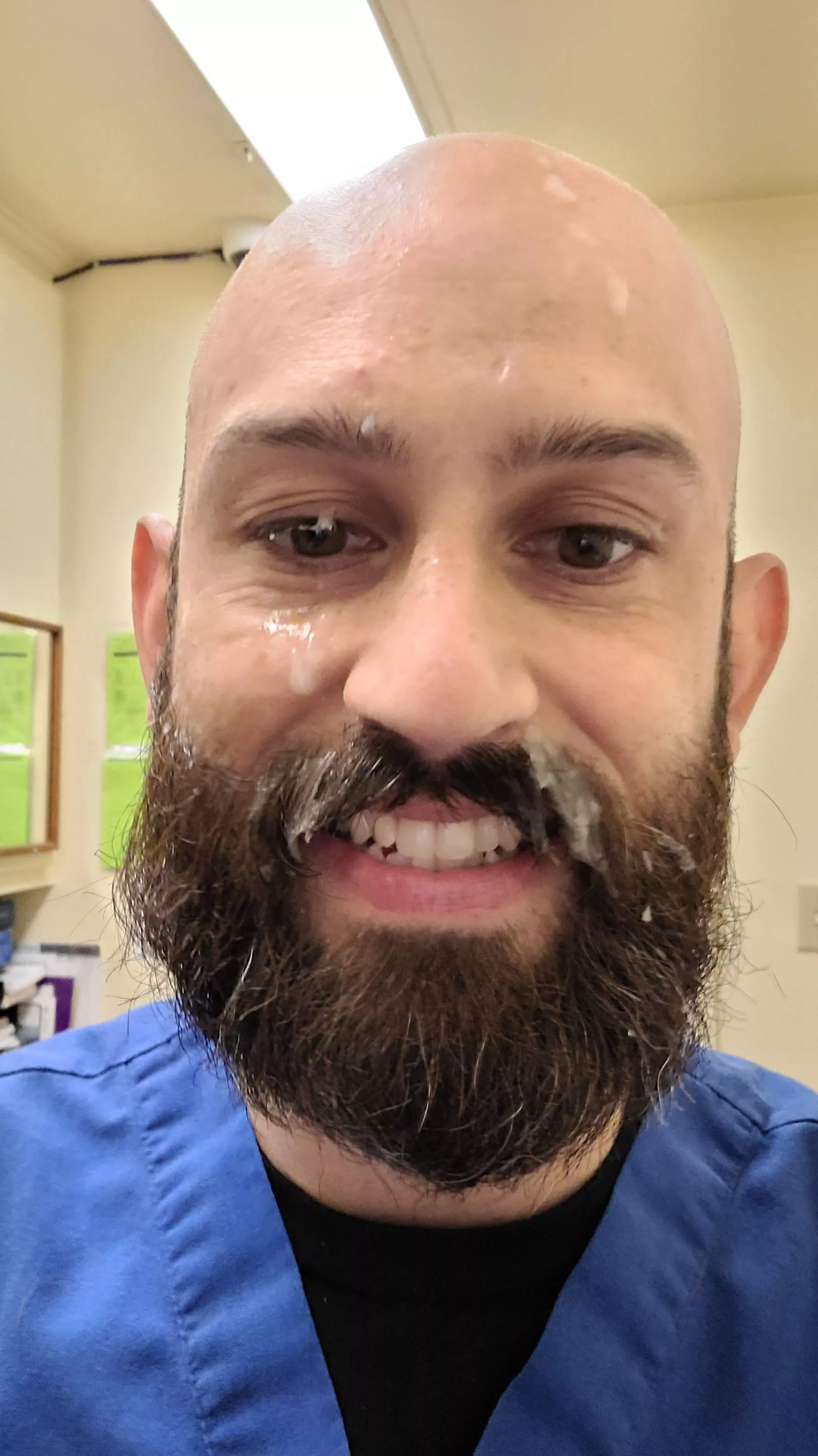 whoops my coworker accidentally came on my face 🤷‍♂️