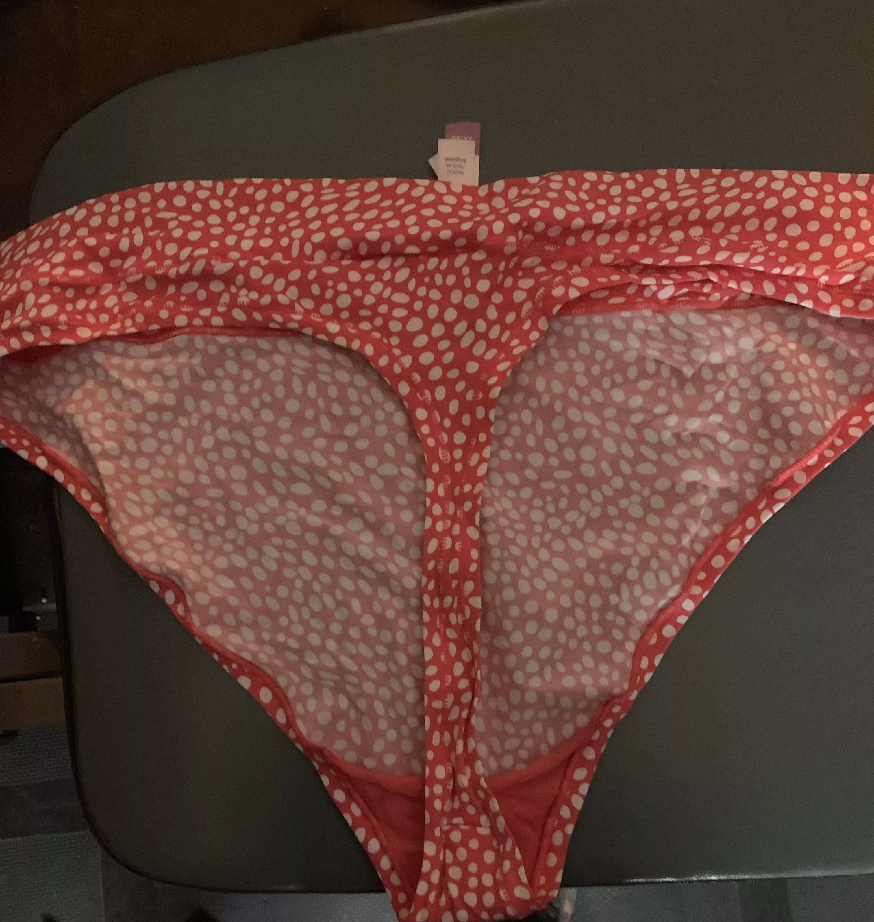 Wife’s panties. She squirted in them last night!! They smell like heaven