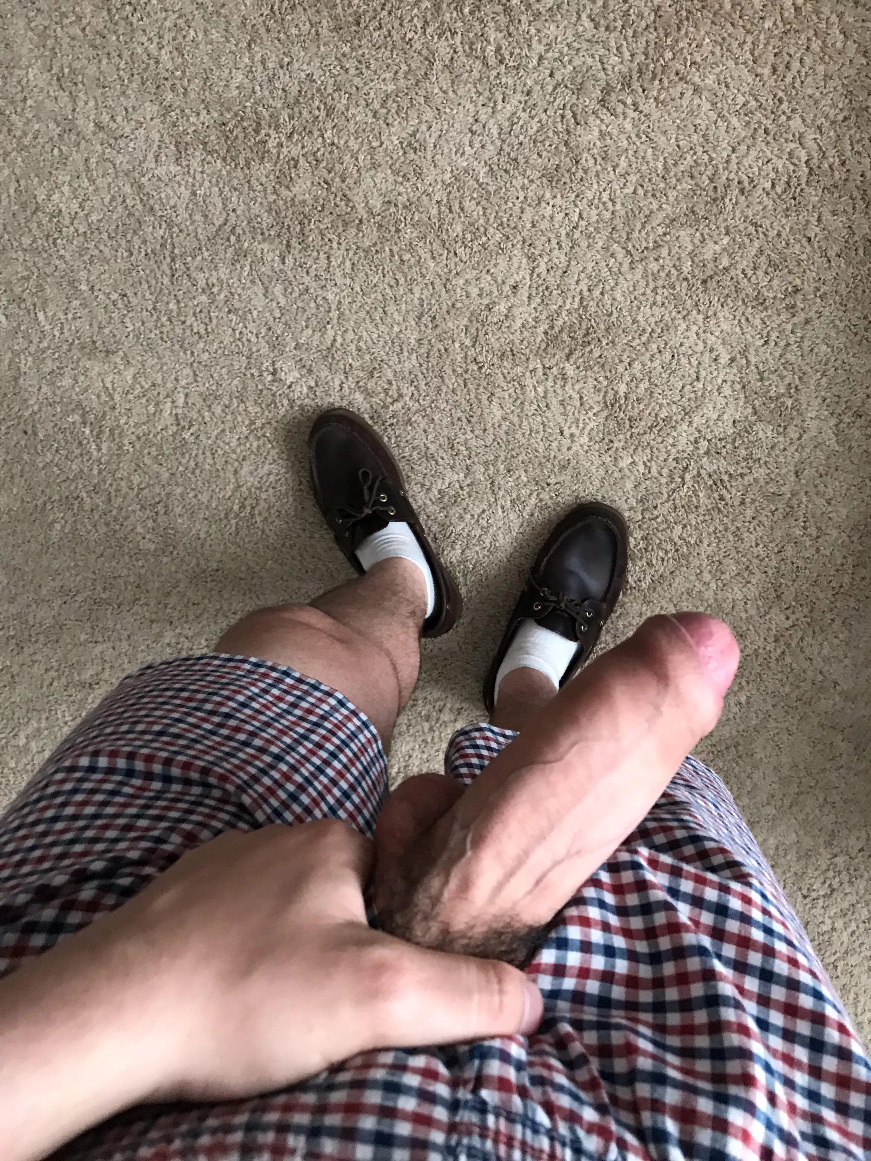 With the boat shoes