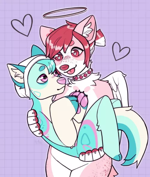 ♀️ WLW chibi couple (By: Me, SlushiiArt)