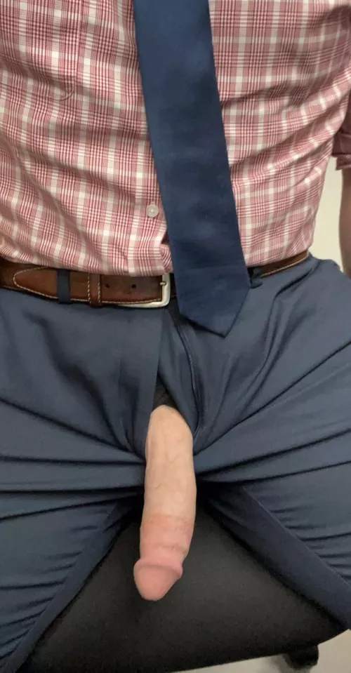 Working with my cock out