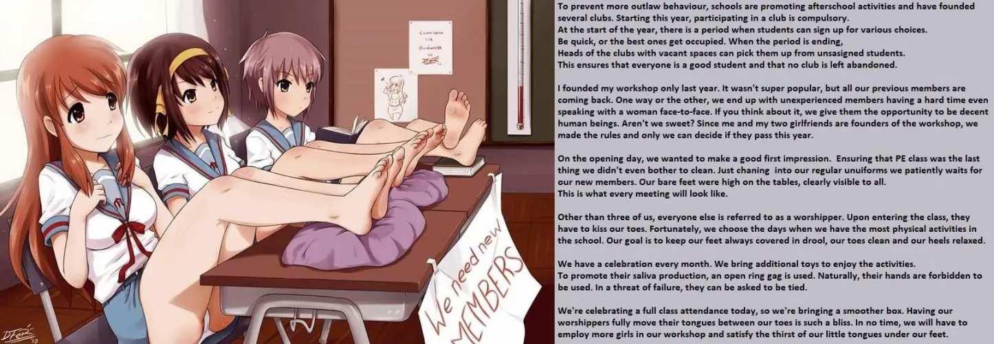 Workshop On Ritual Sensations Honouring Integral Peers. [Foot worship][school uniform][femdom][no sex]