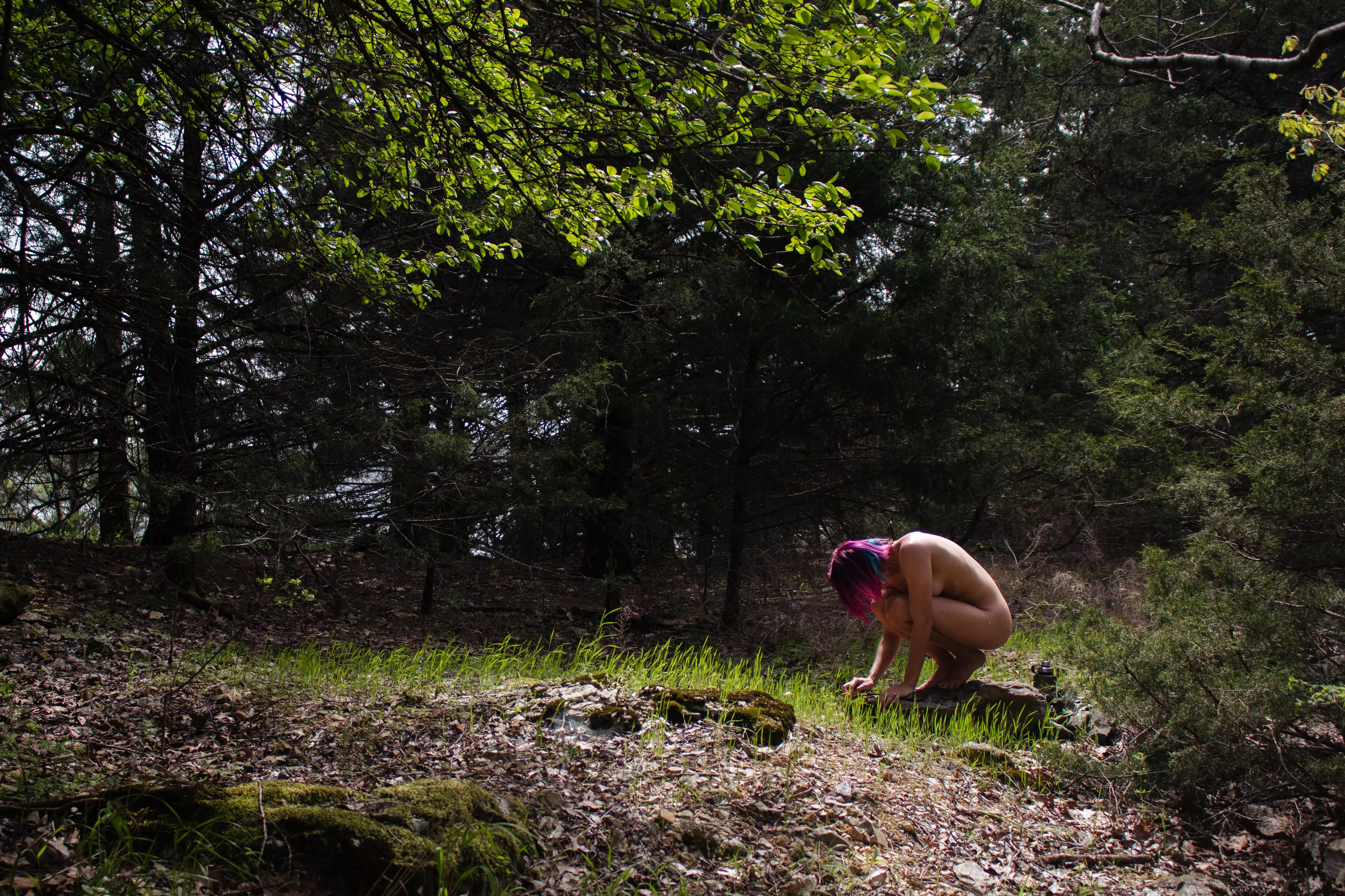 Worship the Earth. Bow and touch the moss. Put your buttchecks on a warm boulder. 💚