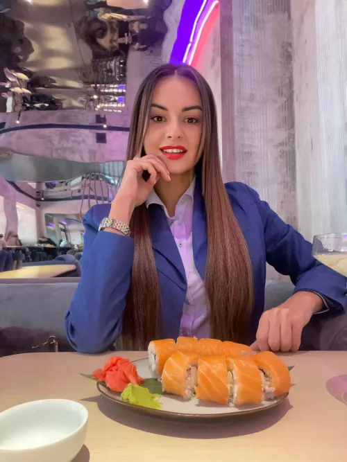 Would you like to share your lunch with this hot secretary?