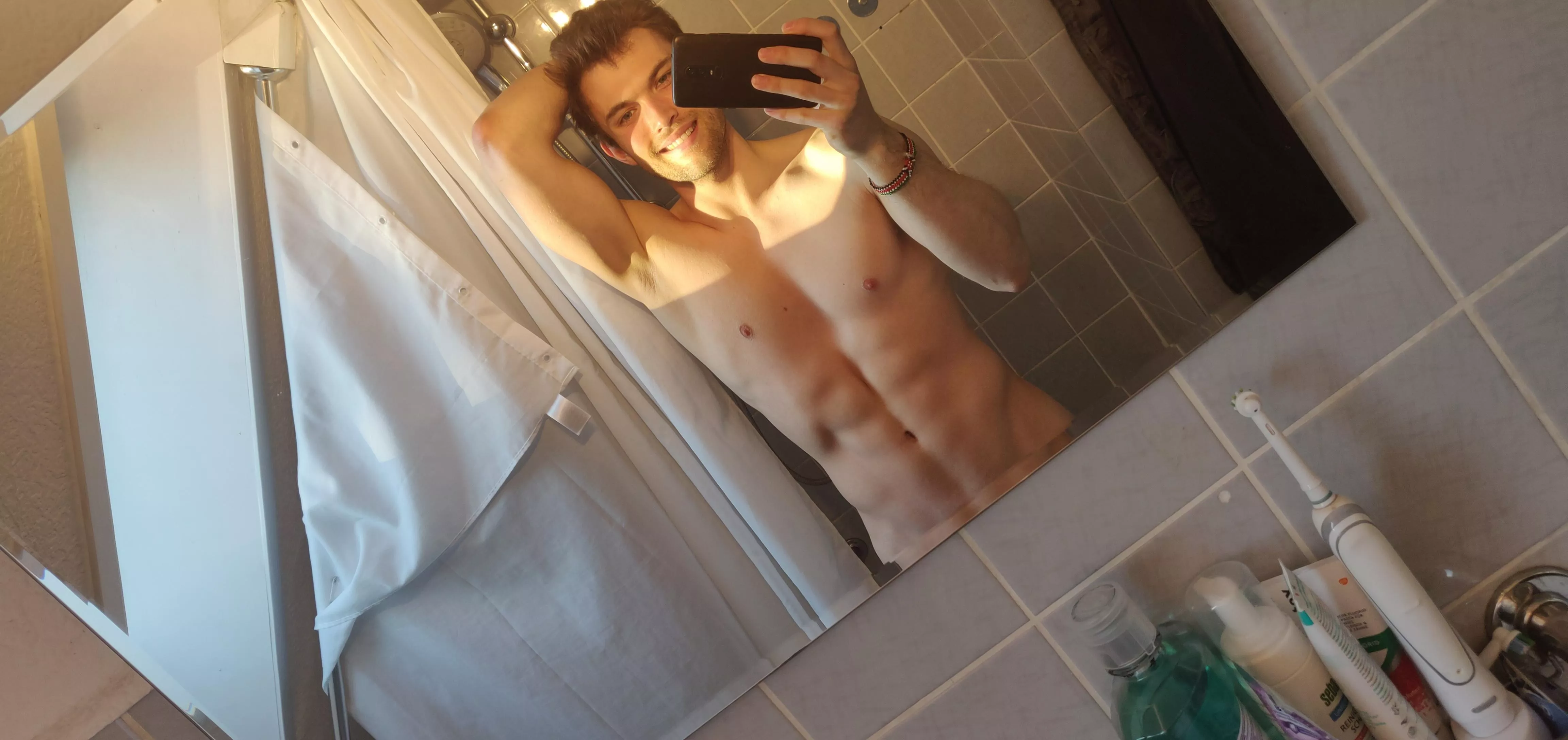 Would you work out and shower afterwards with me?