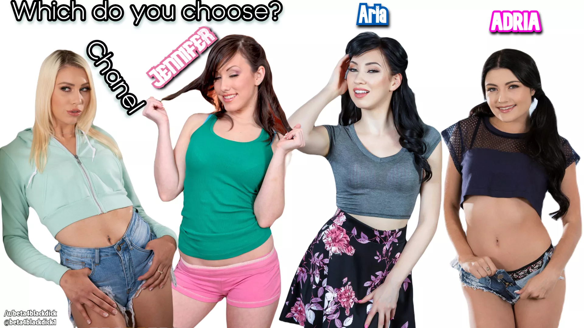 You get to wake up tomorrow as one of them and spend a full day in their bodies, clothes etc. Which do you choose? You get to wake up tomorrow as one of them and spend a full day in their bodies, clothes etc. Which do you choose?