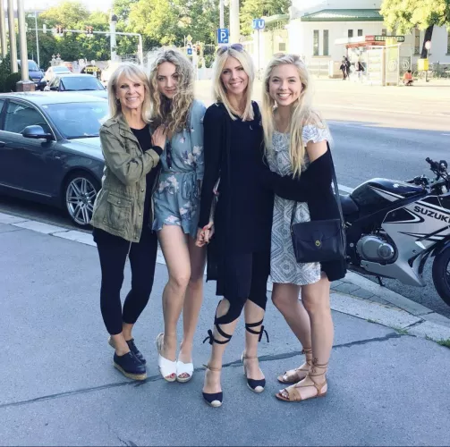 you taking grandma, daughter, mom, or daughter? some good genes in this family.